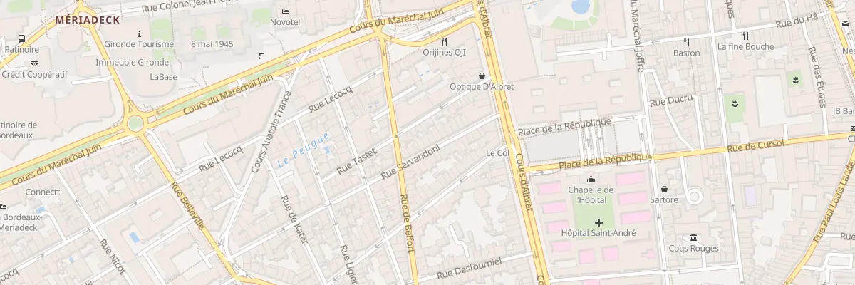 Plan du 21 Rue Servandoni à Bordeaux