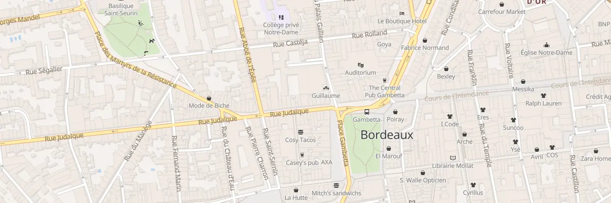 Plan du 11 Rue Judaïque à Bordeaux