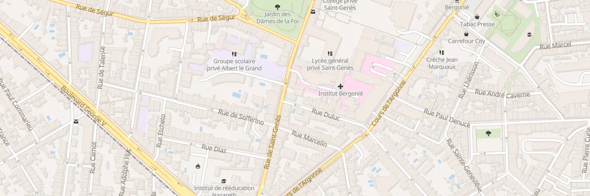 Plan du 190 Rue Saint Genes à Bordeaux