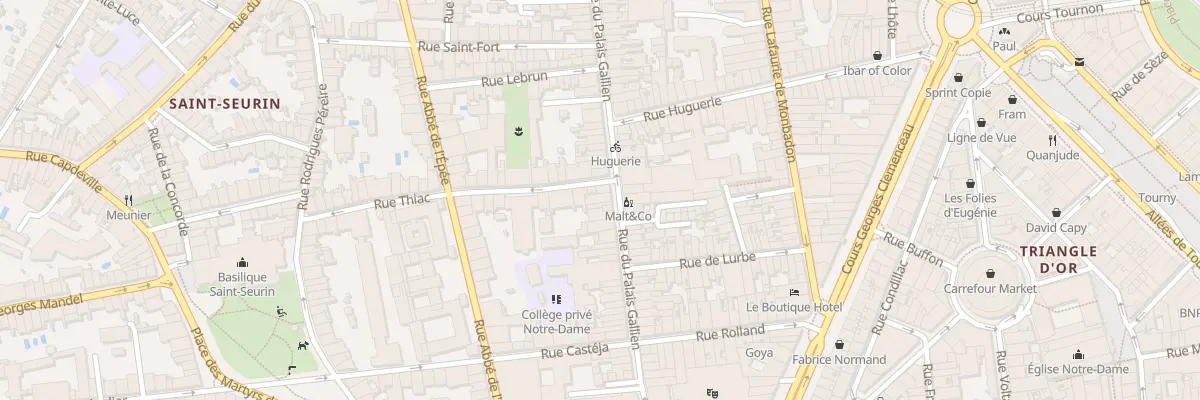 Plan du 67 Rue du Palais Gallien à Bordeaux