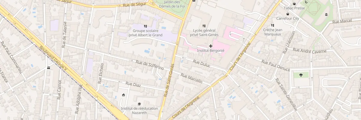 Plan du 192 Rue Saint Genes à Bordeaux