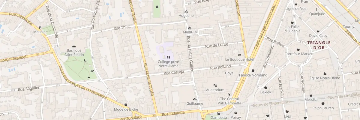 Plan du 37 Rue du Palais Gallien à Bordeaux