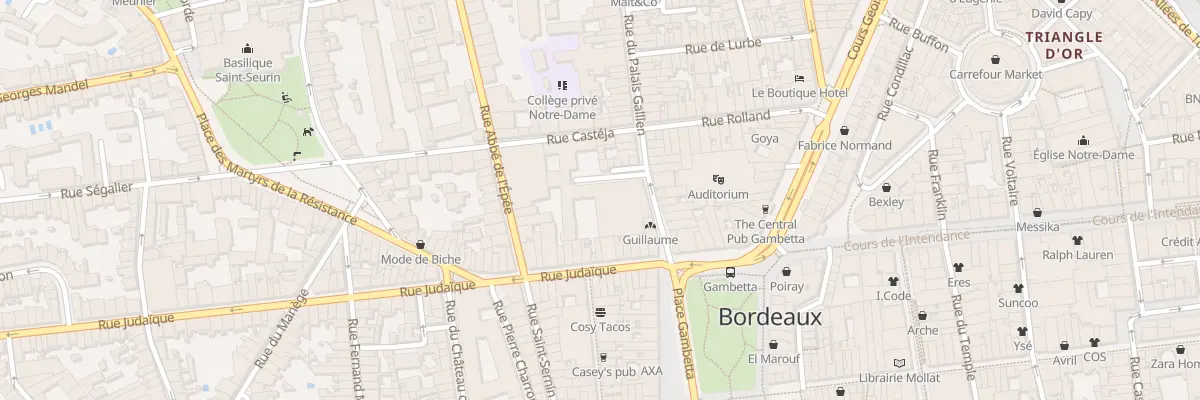 Plan du 15 Rue Judaïque à Bordeaux