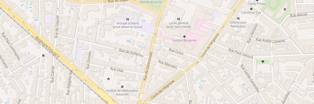 Plan du 194 Rue Saint Genes à Bordeaux