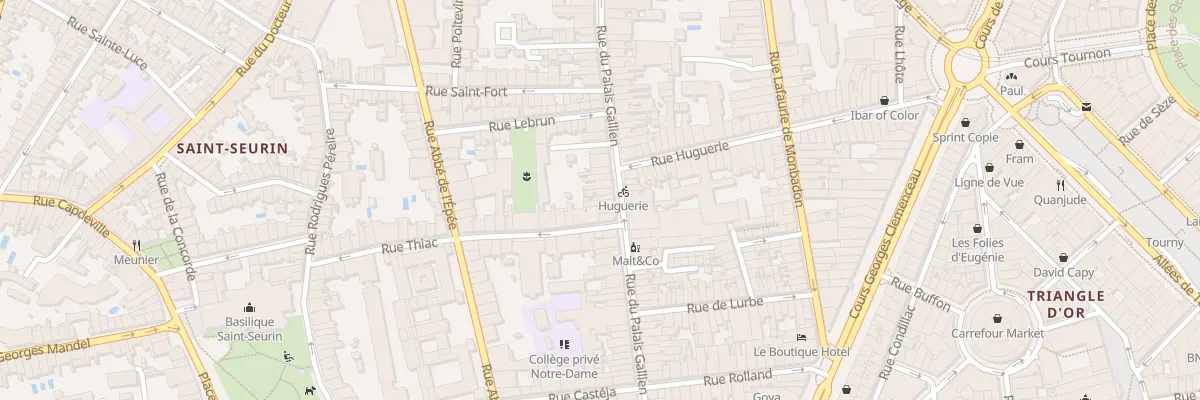 Plan du 77 Rue du Palais Gallien à Bordeaux