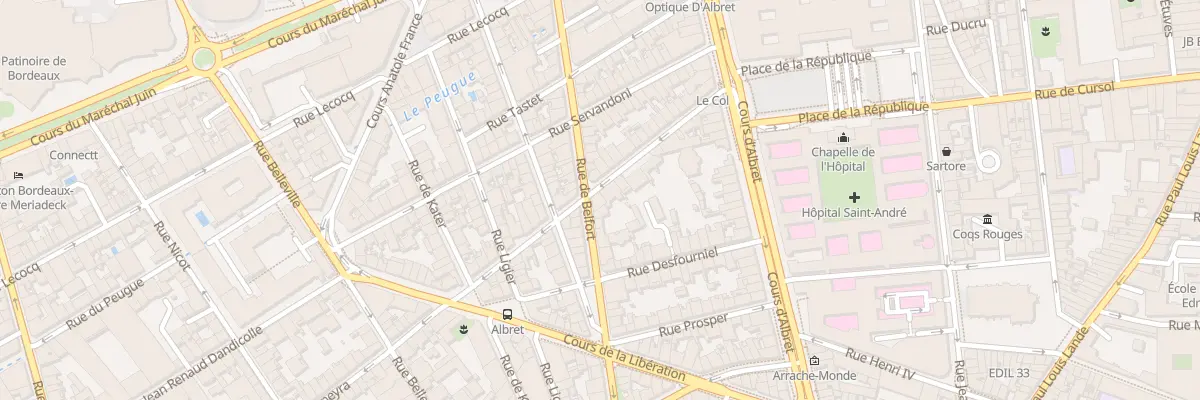 Plan du 74 Rue de Belfort à Bordeaux