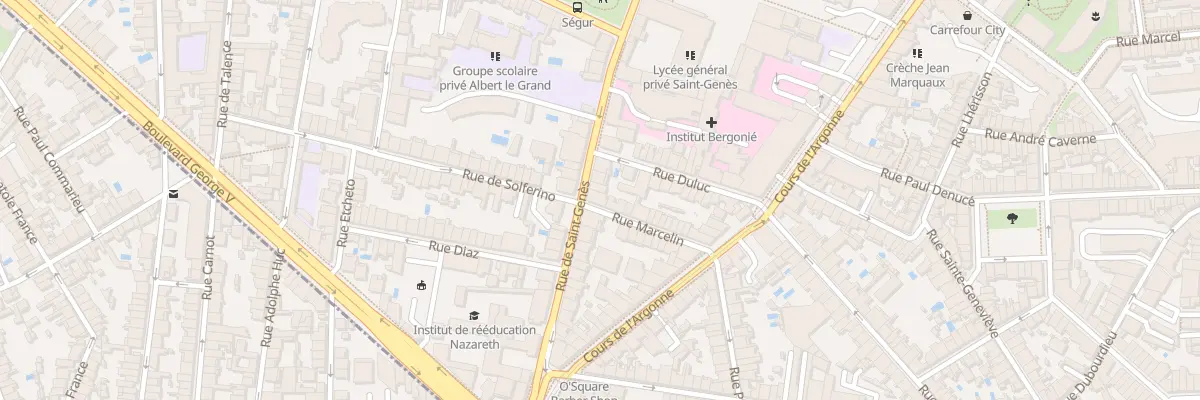 Plan du 198 Rue Saint Genes à Bordeaux