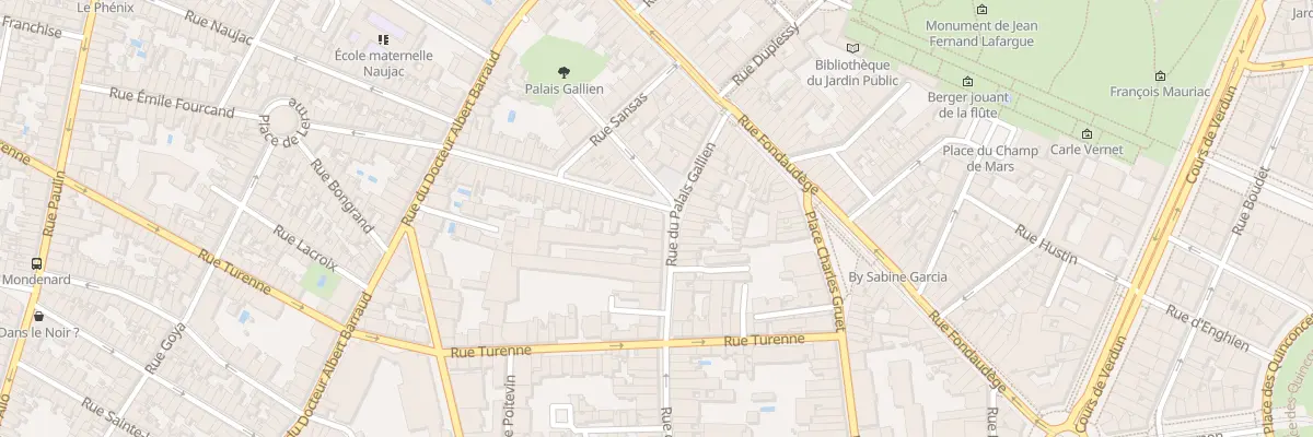 Plan du 155 Rue du Palais Gallien à Bordeaux