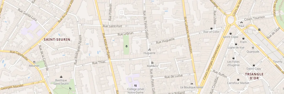 Plan du 83 Rue du Palais Gallien à Bordeaux