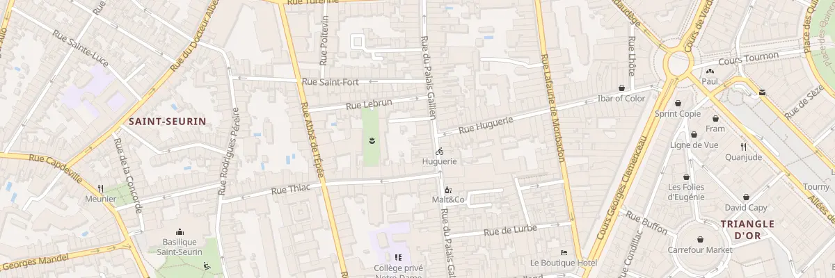 Plan du 85 Rue du Palais Gallien à Bordeaux