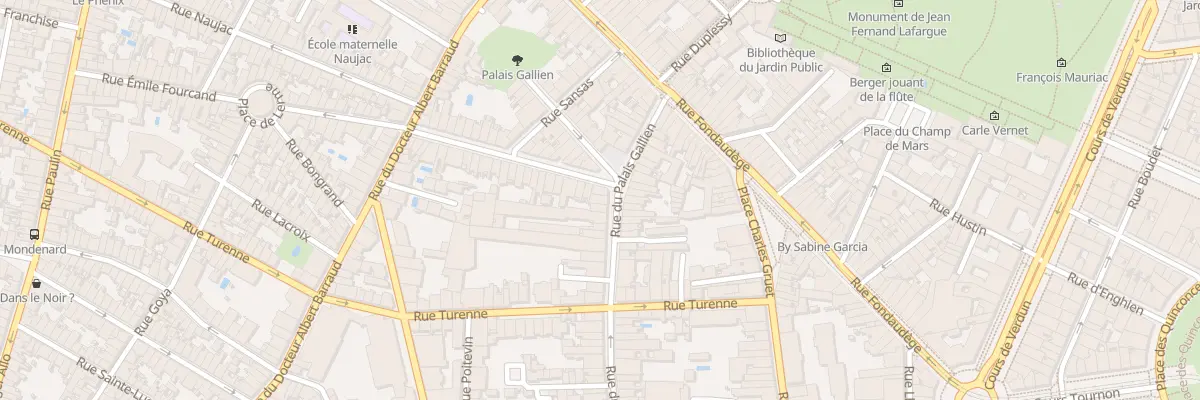 Plan du 153 Rue du Palais Gallien à Bordeaux