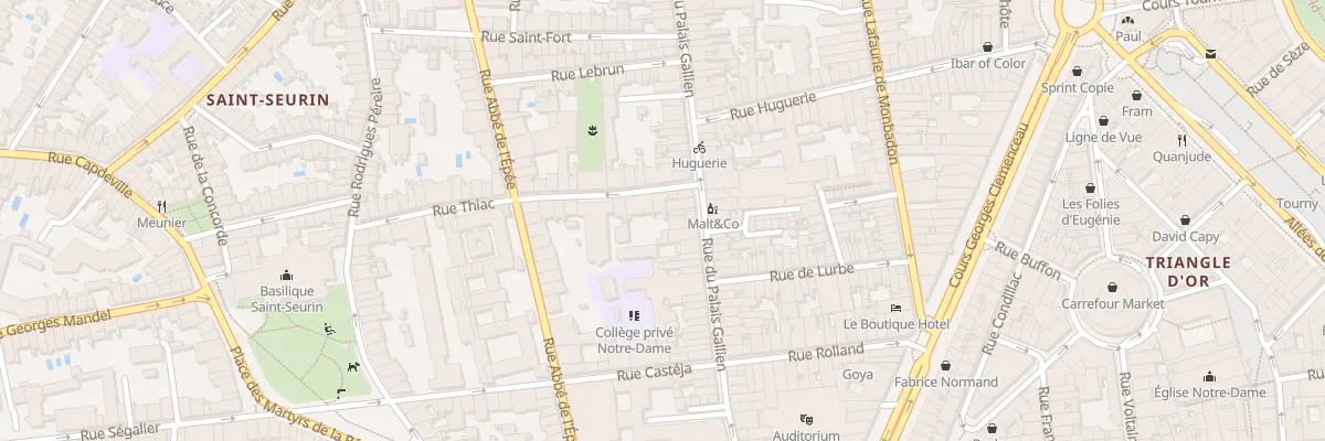 Plan du 6 Rue Thiac à Bordeaux