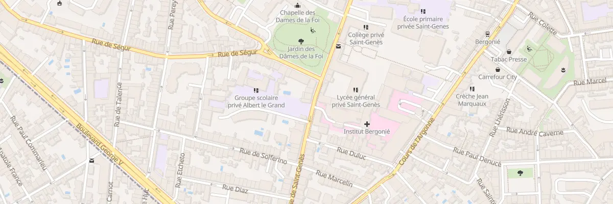 Plan du 187 Rue Saint Genes à Bordeaux
