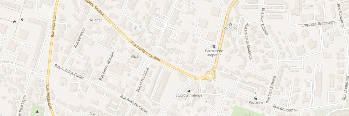 Plan du 183 Rue Frédéric Sevene à Talence
