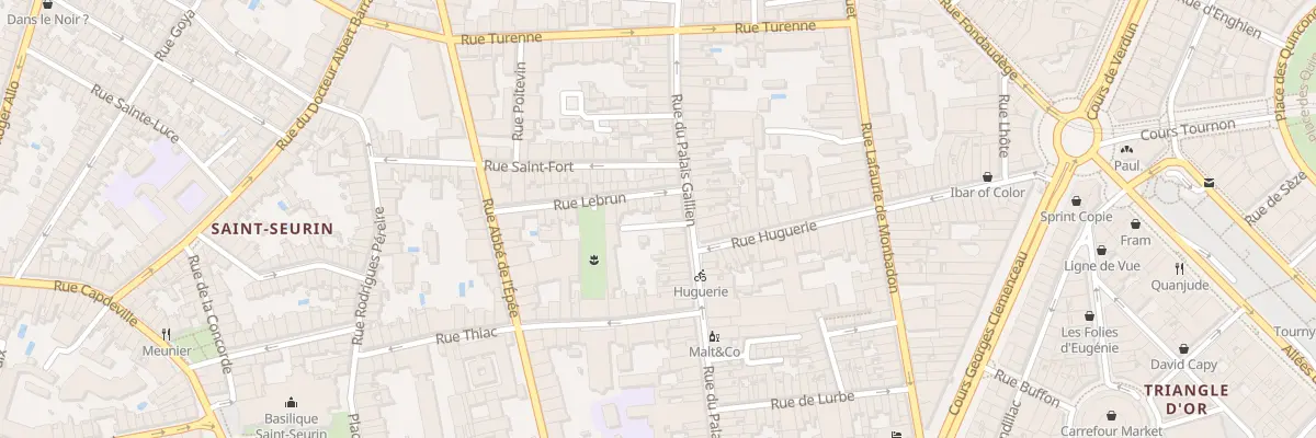 Plan du 93 Rue du Palais Gallien à Bordeaux
