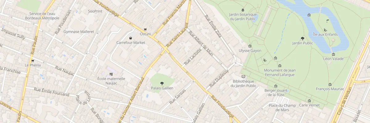 Plan du 115 Rue Fondaudège à Bordeaux