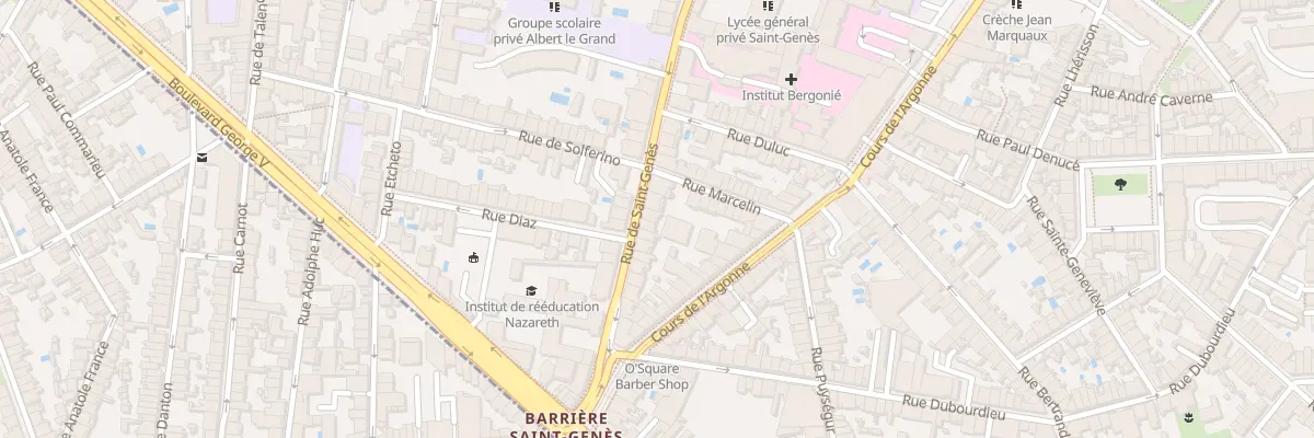 Plan du 204 Rue Saint Genes à Bordeaux
