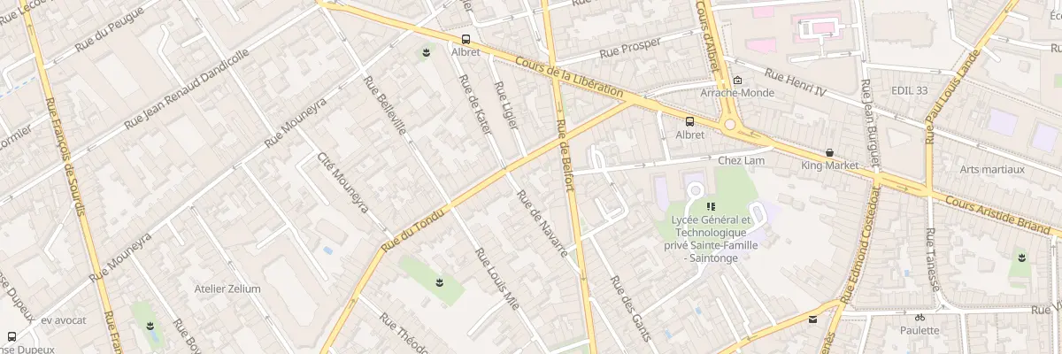 Plan du 34 Rue du Tondu à Bordeaux