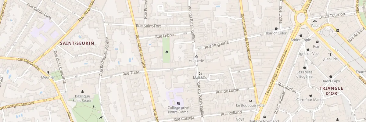 Plan du 3 Rue Thiac à Bordeaux