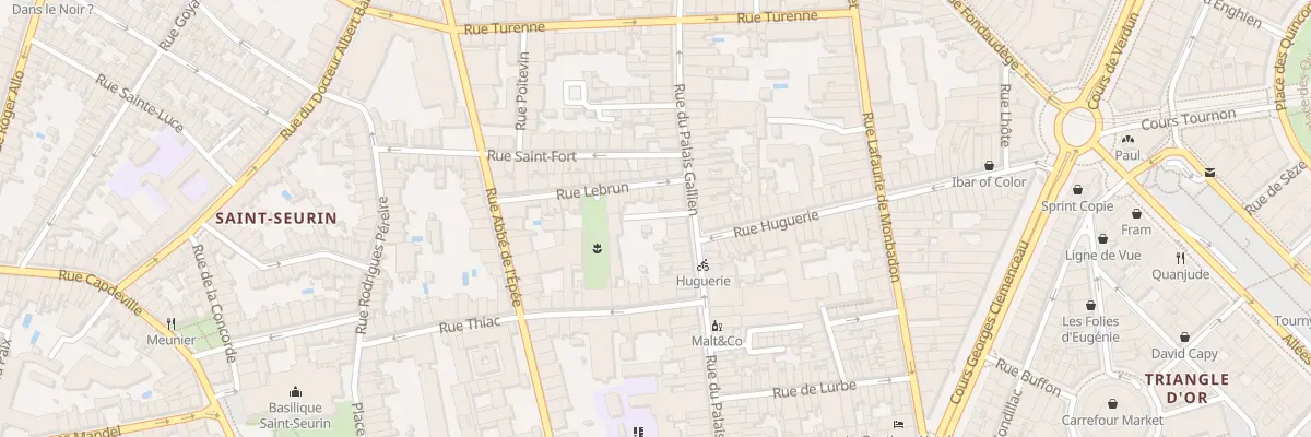 Plan du 89 Rue du Palais Gallien à Bordeaux