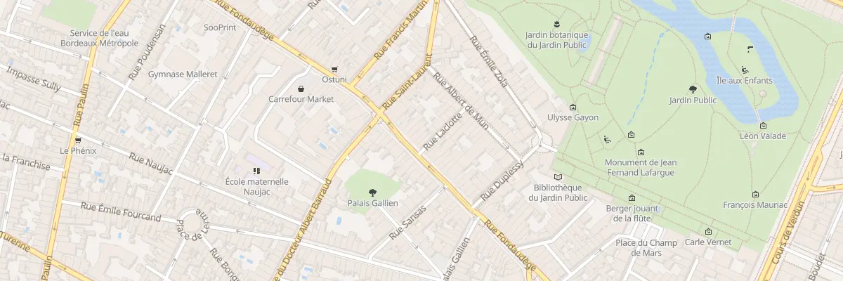 Plan du 117 Rue Fondaudège à Bordeaux