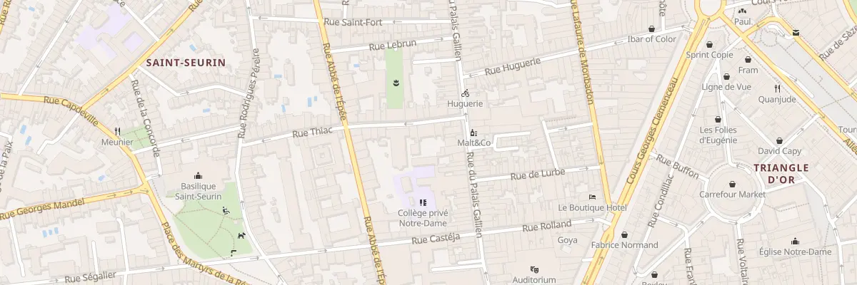 Plan du 8 Rue Thiac à Bordeaux