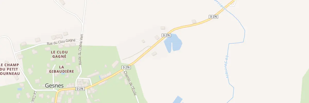 Plan de la Rue du Lavoir à Gesnes