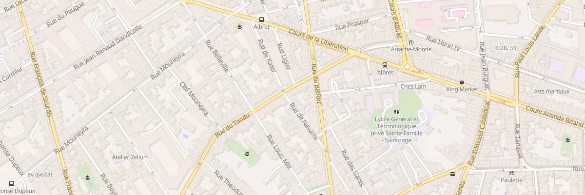 Plan du 36 Rue du Tondu à Bordeaux
