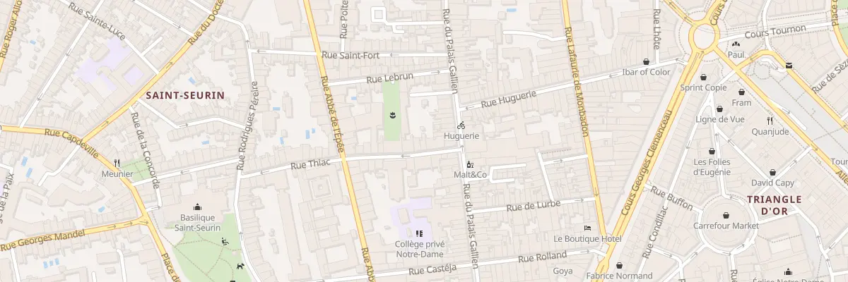 Plan du 7 Rue Thiac à Bordeaux