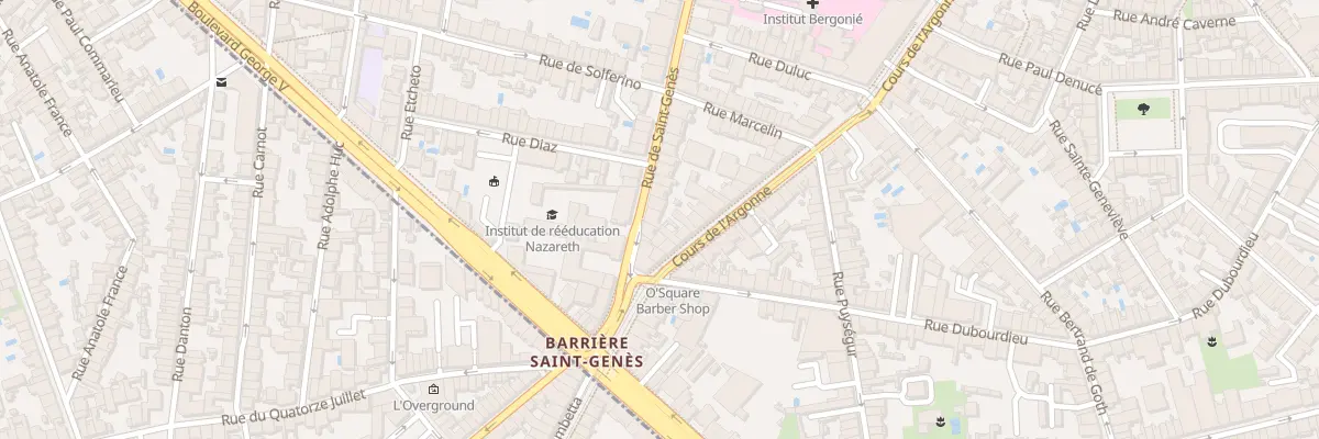 Plan du 216 Rue Saint Genes à Bordeaux