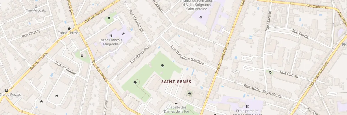 Plan du 27 Rue Théodore Gardère à Bordeaux