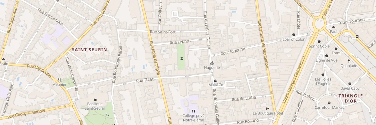 Plan du 11 Rue Thiac à Bordeaux