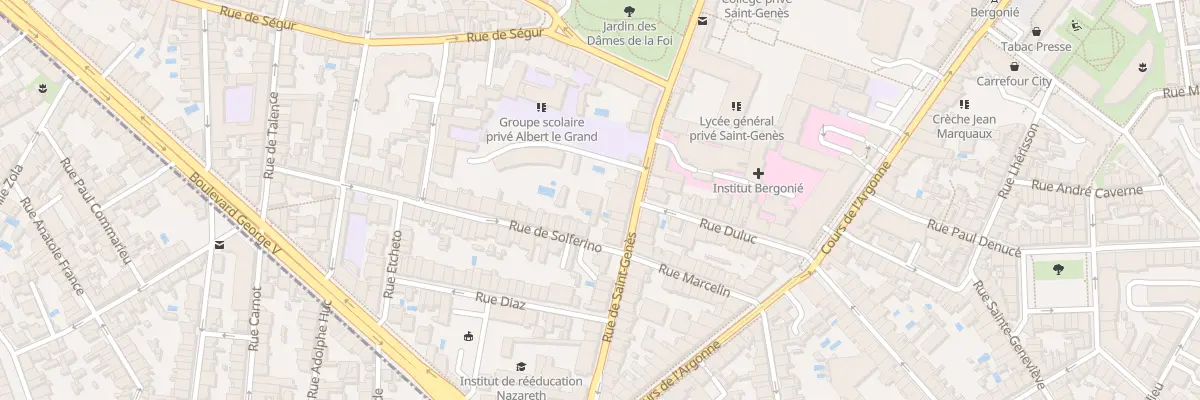 Plan du 205 Rue Saint Genes à Bordeaux