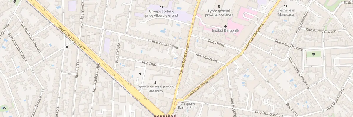 Plan du 219 Rue Saint Genes à Bordeaux