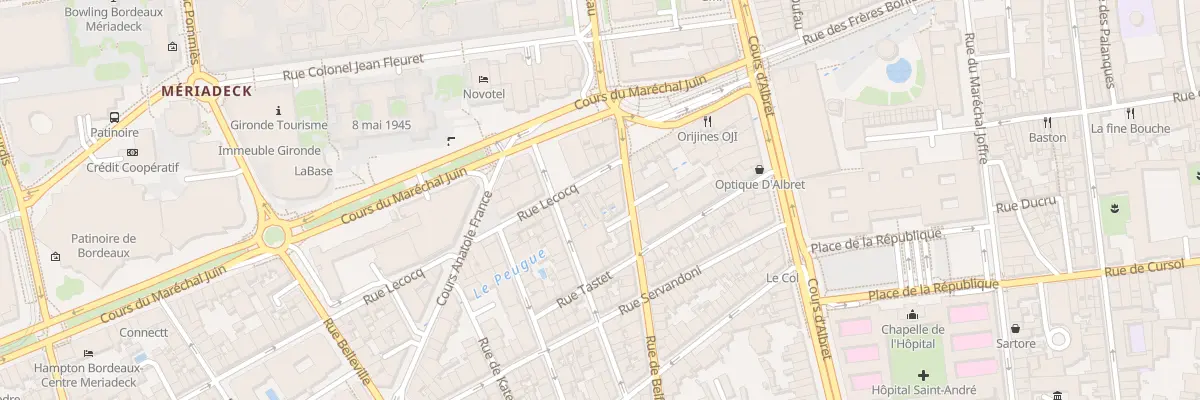 Plan du 24 Rue Lecocq à Bordeaux