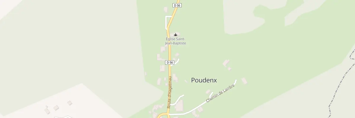 Plan du 100 Rte d’Hagetmau à Poudenx