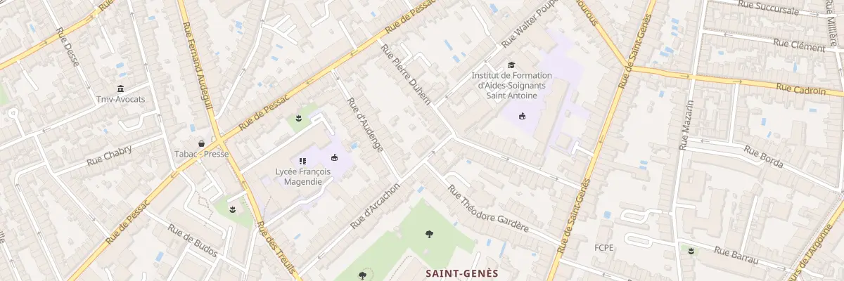 Plan du 9 Rue d’Arcachon à Bordeaux