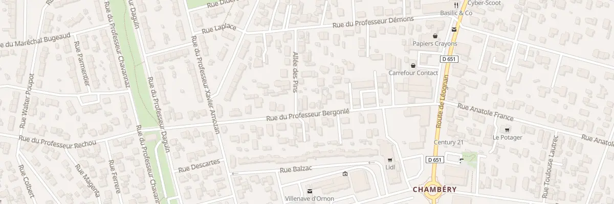 Plan du 25 Rue Professeur Bergonié à Villenave-d’Ornon