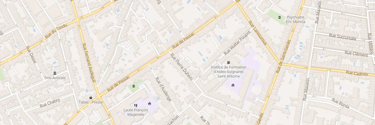 Plan du 10 Rue Pierre Duhem à Bordeaux