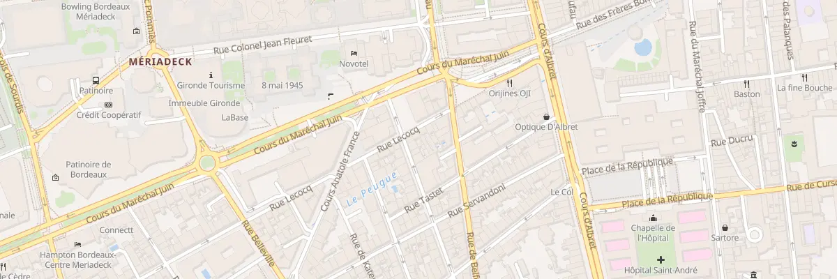 Plan du 28 Rue Lecocq à Bordeaux