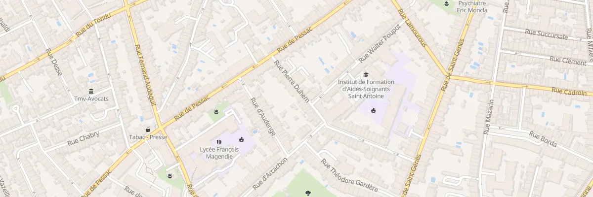 Plan du 21 Rue Pierre Duhem à Bordeaux
