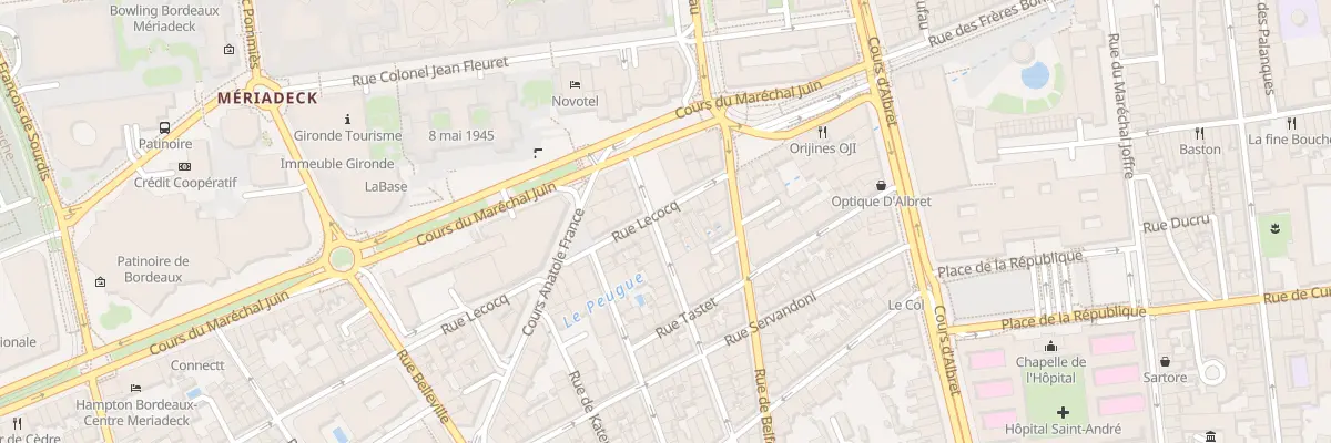 Plan du 30 Rue Lecocq à Bordeaux