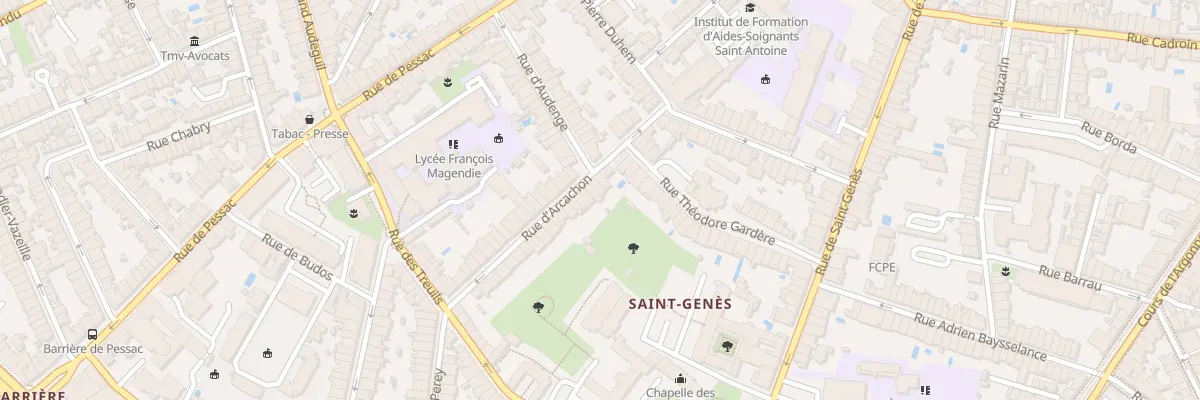 Plan du 24 Rue d’Arcachon à Bordeaux