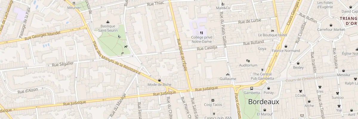 Plan du 83 Rue Abbé de l’Epée à Bordeaux