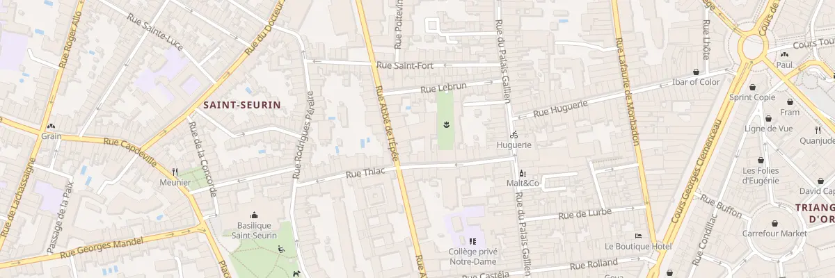 Plan du 17 Rue Thiac à Bordeaux