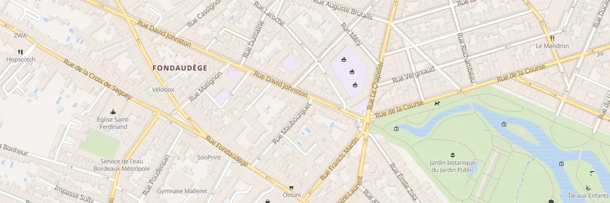 Plan du 20 Rue David Johnston à Bordeaux