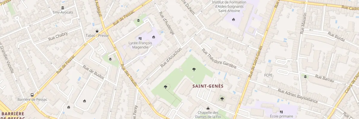Plan du 30 Rue d’Arcachon à Bordeaux
