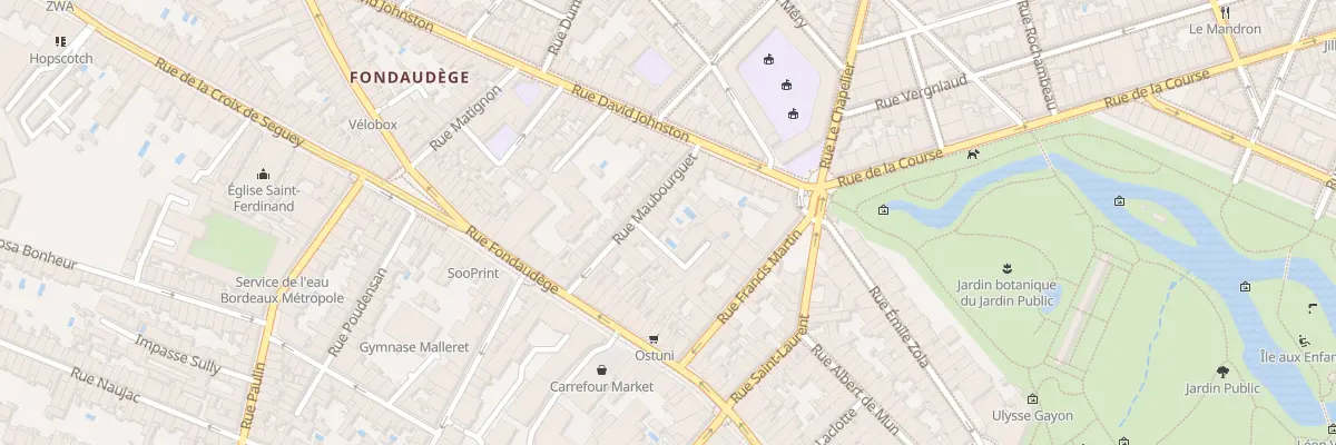 Plan du 20 Rue Maubourguet à Bordeaux
