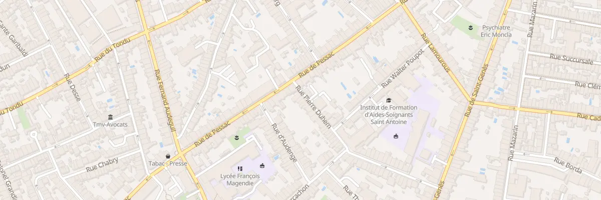 Plan du 7 Rue Pierre Duhem à Bordeaux