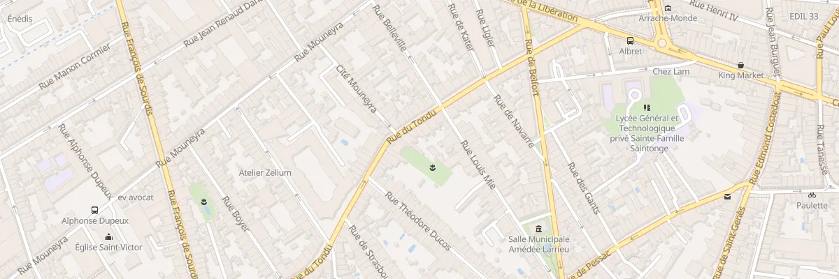 Plan du 58 Rue du Tondu à Bordeaux